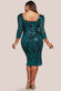 Square Neck Scalloped Lace Midi Dress DR4124PLUS