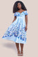 Bardot Floral Print A-Line Scuba Foam Midi Dress DR4228