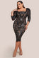 Square Neck Scalloped Lace Midi Dress DR4124PLUS