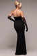 Strapless Super Plunge Diamante Neck Maxi Dress DR4716