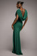 Cowl Plunge Draped Mermaid Maxi Dress DR4879
