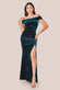 Velvet Bardot Maxi Dress With Split DR4076