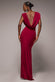 Cowl Plunge Draped Mermaid Maxi Dress DR4879