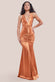 Multi-Tied Satin Gathered Ring Maxi Dress DR4417