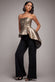 Boob Tube Jacquard Top With Asymmetric Peplum Frill T251