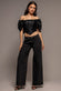 OFF SHOULDER CORSET TOP WITH BACK SATIN BOW T276