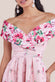 Bardot Floral Print A-Line Scuba Foam Midi Dress DR4228