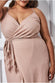 Lurex Spaghetti Strap Wrap Maxi Dress With Split DR3137P