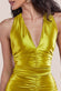 Multi-Tied Satin Gathered Ring Maxi Dress DR4417