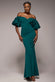 Off The Shoulder 3D Puffed Sleeve Sweetheart Maxi Dress DR4637