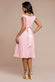Cowl Neck Pleated A-Line Chiffon Midi Dress DR4501