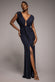 Cowl Plunge Draped Mermaid Maxi Dress DR4879