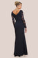 Scuba & Lace Wrap Maxi Dress DR4366