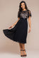 Embroidered Top Chiffon Pleated Midi DR3802
