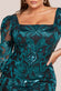 Square Neck Scalloped Lace Midi Dress DR4124PLUS