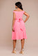 Cowl Neck Pleated A-Line Chiffon Midi Dress DR4501