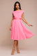 Cowl Neck Pleated A-Line Chiffon Midi Dress DR4501