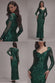 Long Sleeve Sequin Leaf Long Sleeve Maxi Dress DR4359