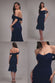 Chiffon Cowl Off Shoulder Wing Tiered Midi Dress DR4843