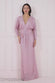 Dual Tone Patterned Sequin Plunge Neck Maxi Dress DR3833