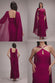 Multiway Cape Chiffon With Embellished Trim Maxi Dress DR4924