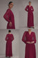 Gathered Long Balloon Sleeve A-Line Mesh Maxi Dress DR5003