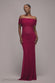 Gathered Off The Shoulder Mesh Waist Panel Maxi Dress DR4857