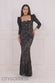 3/4th Sleeve Lace Scallop Maxi DR4016