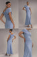 ASYMMETRIC NECK GATHERED WAIST MAXI DRESS BY GODDIVA DR5096