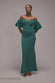 Off The Shoulder 3D Puffed Sleeve Sweetheart Maxi Dress DR4637