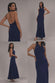 HALTERNECK COWL NECK BACKLESS SCUBA CREPE MAXI DRESS DR5148