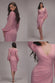 Scuba & Chiffon Balloon Sleeve Wrap Midi Dress DR4933