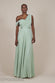Cowl Neck One Shoulder A Line Chiffon Maxi Dress DR4506