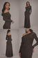 OFF SHOULDER GATHERED BARDOT ASYMMETRIC LUREX MAXI DRESS DR5288