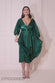 Satin Pleated Skirt Wrap Midi Dress DR3921