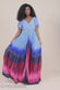 Wavy Ombre A-Line Chiffon Maxi Dress DR4207