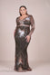 Starburst Embroidered Sequin Maxi Dress DR1824PLUS
