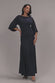 LUREX KIMONO SLEEVE GATHERED WAIST MAXI DRESS DR5196