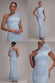 ONE SHOULDER ORGANZA FRILL PLEATED MERMAID MAXI DRESS BY GODDIVA DR4858