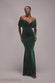 OFF THE SHOULDER DEEP PLUNGE VELVET MAXI DRESS DR4692