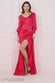 Front Split Shirred Sleeve Hem Maxi DR3862
