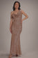 Sequin Cowl One Shoulder Maxi Dress DR4020