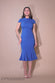 Pleated Shoulder High Neck Midi Dress DR3977