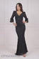 Floral Wine Pattern Embroidered Scallop Lace Maxi Dress DR3897