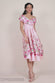 Bardot Floral Print A-Line Scuba Foam Midi Dress DR4228