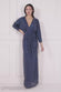 Dual Tone Patterned Sequin Plunge Neck Maxi Dress DR3833