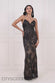 CROSS BACK DIAMONTE STRAP SEQUIN MAXI DR4009