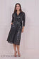 SEQUIN SHIRT DRESS WITH TIE BELT DR4061