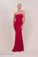 Scuba Crepe Bandeau Maxi With Diamante Necklace DR4271