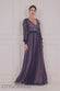 Contrast Dobby Mesh Bishop Sleeve Maxi With Corsage DR4001